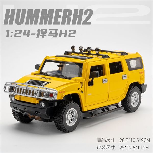Mô hình xe ô tô Hummer H2 full open tỉ lệ 1:24 Alloy moel K2-25-A OT170