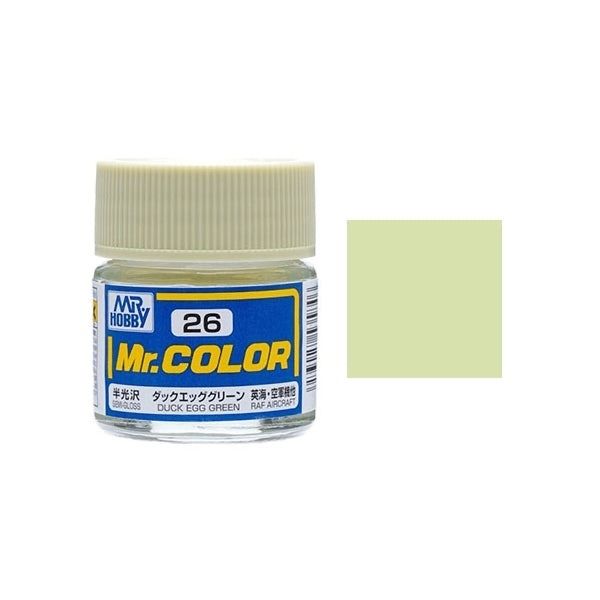 Lacquer C26 Duck Egg Green sơn mô hình màu trứng vịt xanh 10ml Mr.Hobby C26