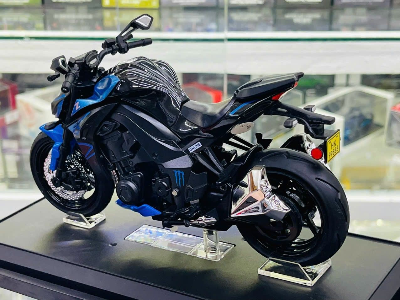 Mô hình xe mô tô Kawasaki Ninja Z1000 có ben nâng tỉ lệ 1:12 Jiaye model MT12015