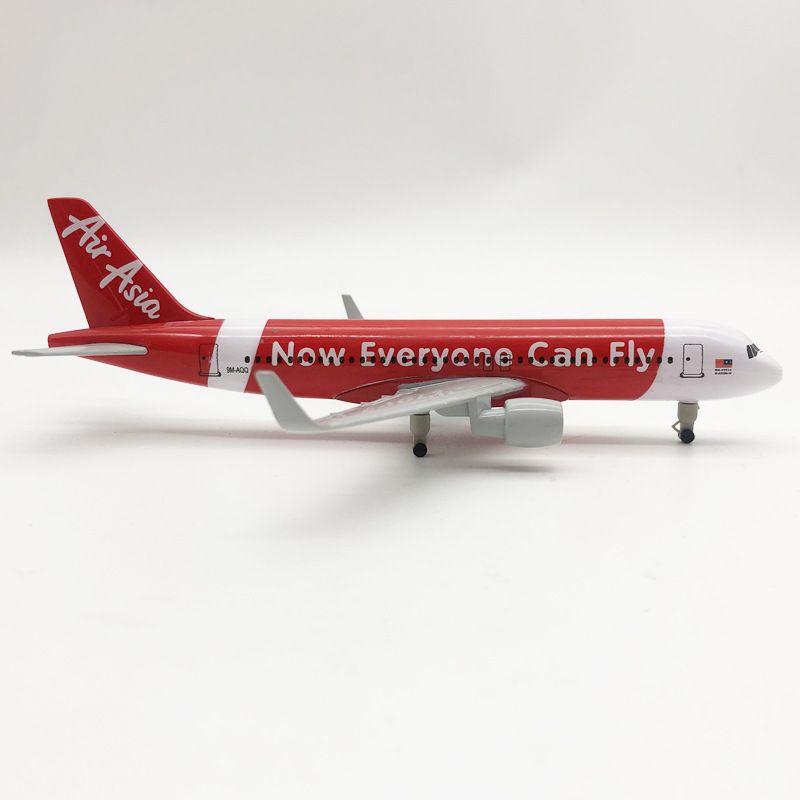 Mô hình máy bay Air Asia Now Everyone Can Fly Airbus A320-200 có bánh xe 20cm MB20107