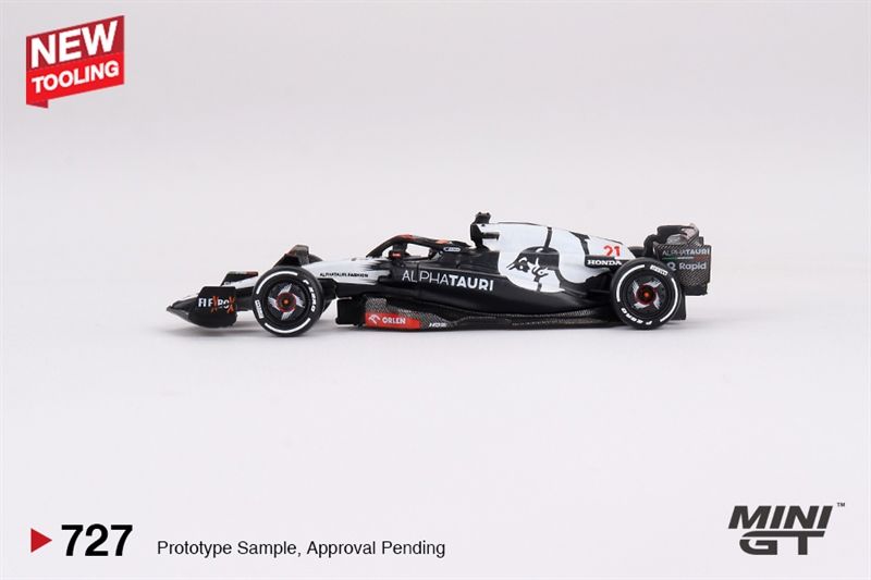 Mô hình xe AlphaTauri AT04 #21 Nyck de Vries 2023 F1 2023 Australian GP tỉ lệ 1:64 Mini GT bản box MGT00727