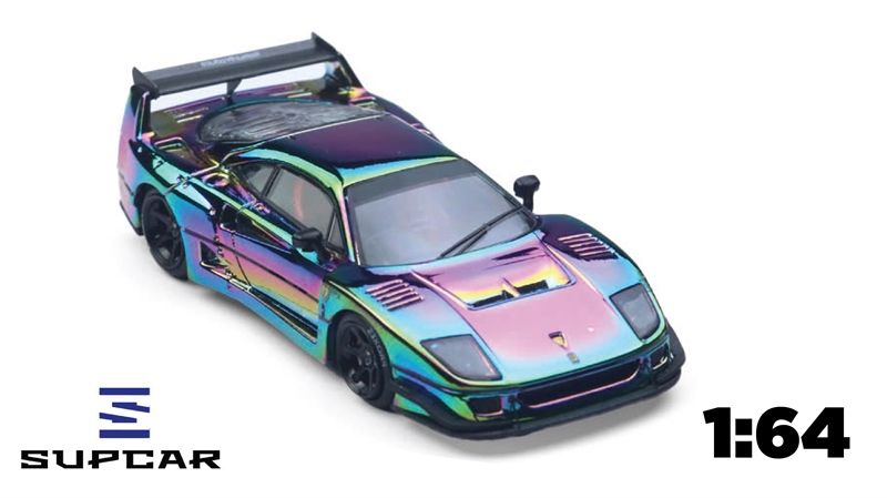 Mô hình xe Ferrari F40 LBWK Electroplated tỉ lệ 1:64 Super car SC64009