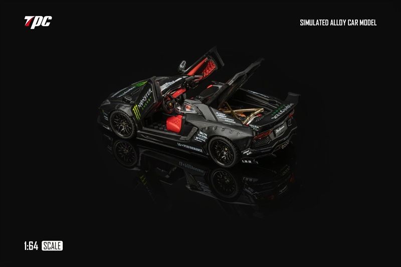 Mô hình xe LB-WORKS Lamborghini Aventador Roadster Monster bản sự kiện HEC2025 tỉ lệ 1:64 TPC OT64304
