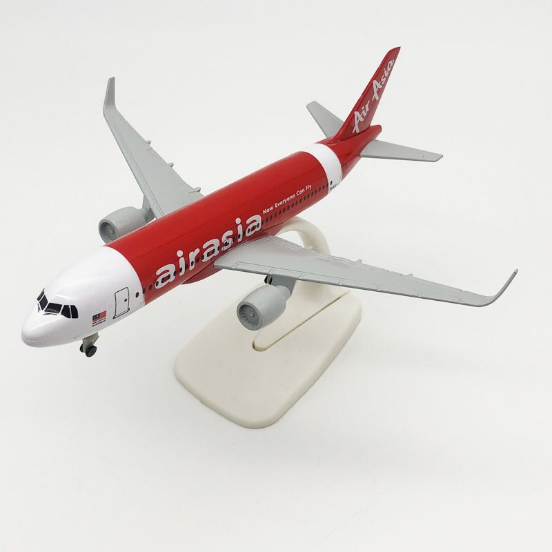 Mô hình máy bay Air Asia Now Everyone Can Fly Airbus A320-200 có bánh xe 20cm MB20107