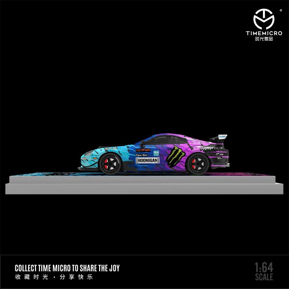Mô hình xe Toyota Supra A80Z Black Ghost Claw Monster limited 999pcs tỉ lệ 1:64 Time micro TM644440