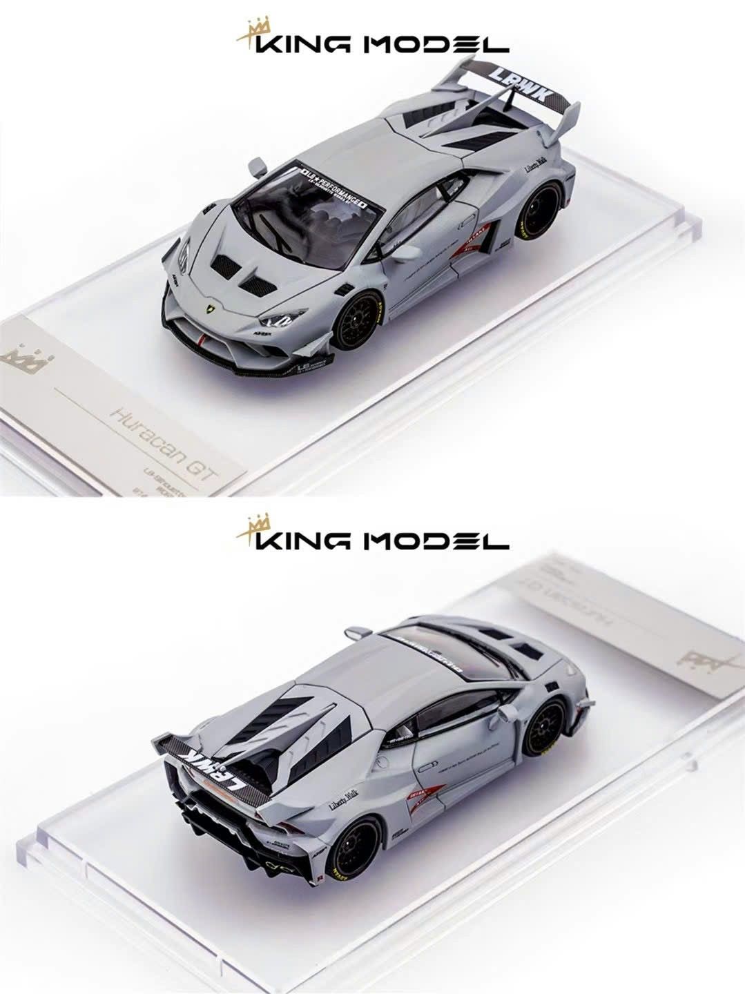 Mô hình xe Lamborghini Huracan GT EVO Liberty Walk LBWK mở được nắp máy tỉ lệ 1:64 King model OT64158