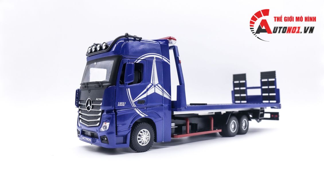  Mô hình xe tải Mercedes vận chuyển xe - xe cứu hộ Hytruck 46cm tỉ lệ 1:24 Hengteng model 8216 