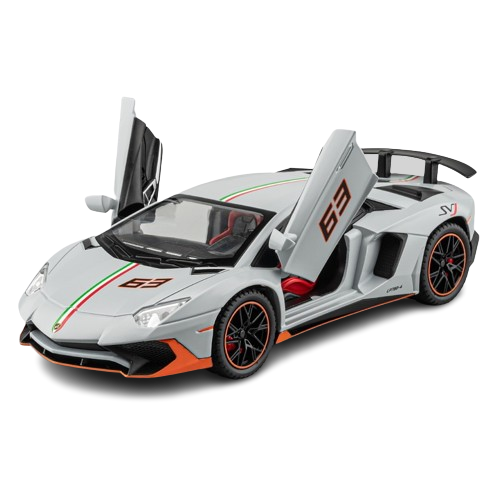 Mô hình xe Lamborghini LP780 Svj tỉ lệ 1:22 Alloy Model OT424