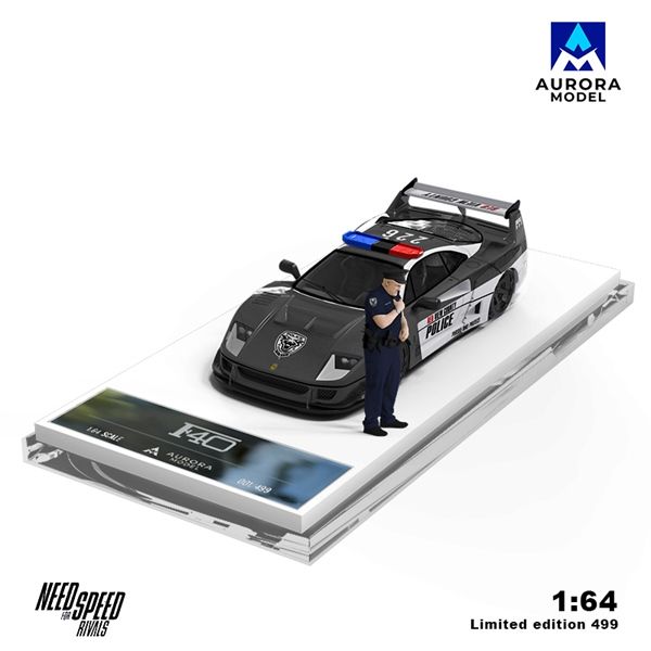 Mô hình xe H300&F40 Need for Speed Rival Police tỉ lệ 1:64 Aurora Model AM644507 + AM647208