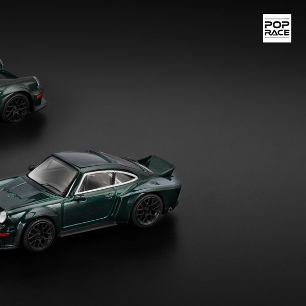 Mô hình xe Singer Dls Turbo (Road) Green tỉ lệ 1:64 PopRace PR640326