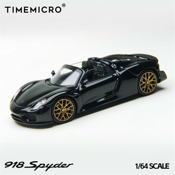 Mô hình xe Porsche 918 Spyder Black Gold tỉ lệ 1:64 Time Micro TM643528