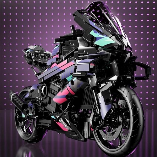 Mô hình xe mô tô lắp ghép BMW M1000RR CyberPunk Technic 1920 pcs tỉ lệ 1:5 LG027