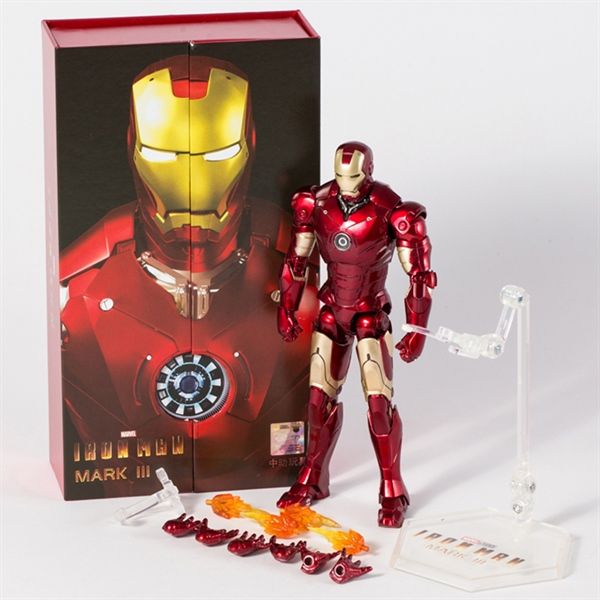  Mô hình nhân vật Marvel Iron man người sắt MK3 Mark III SHF tỉ lệ 1:10 18CM ZD Toys FG262 