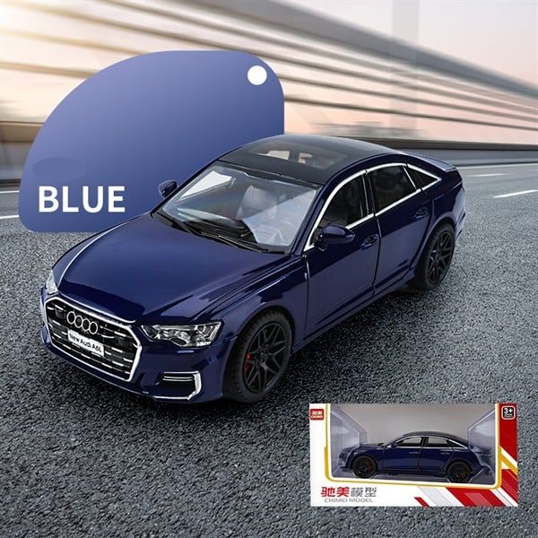Mô hình xe Audi A6L full open có đèn có âm thanh đánh lái được tỉ lệ 1:24 Chimei Model OT389
