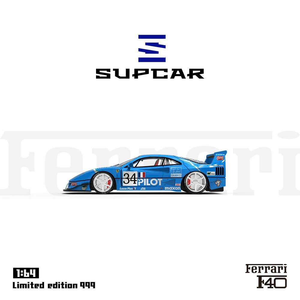 Mô hình xe Ferrari F40 Marlboro&Blue Racing Coating Limited to 999pcs tỉ lệ 1:64 Super Car