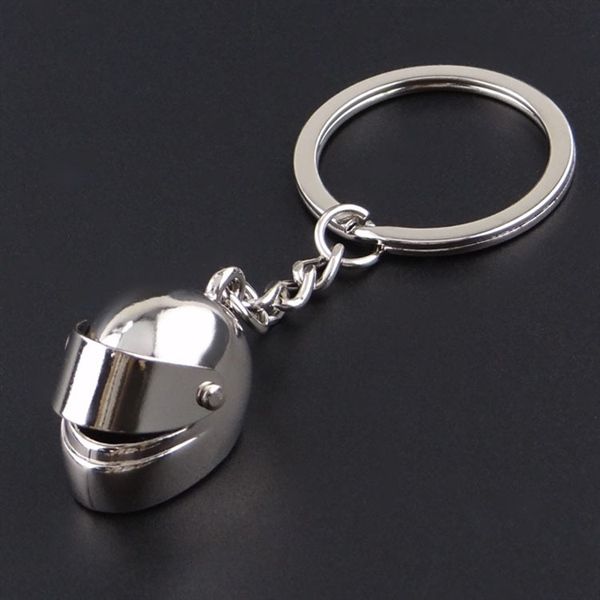 Móc khóa kim loại hình nón fullface - nón công trình kích thước 8cm MK021