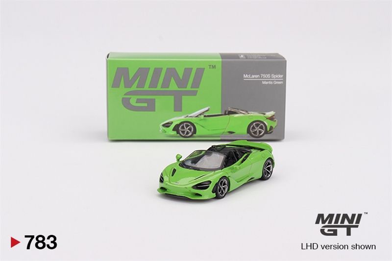 Mô hình xe McLaren 750S Spider Mantis Green tỉ lệ 1:64 MiniGT MGT00783
