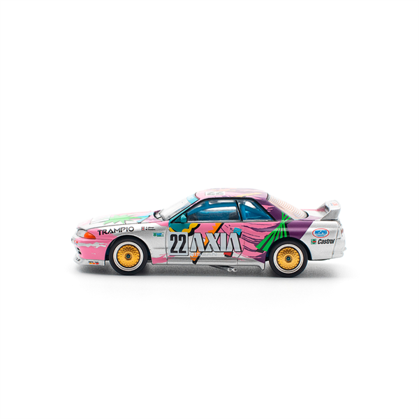 Mô hình xe NISSAN SKYLINE GT-R R32 #22 AXIA GROUP A tỉ lệ 1:64 Poprace PR640103