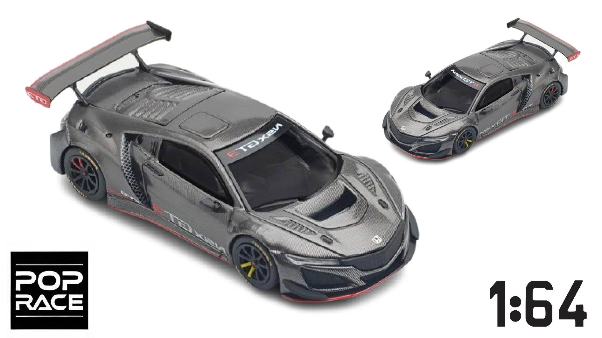 Mô hình xe Honda NSX GT3 EVO 22 full carbon 1:64 Poprace PR640159