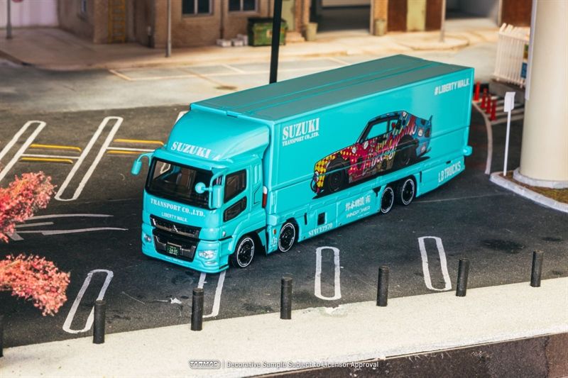Mô hình xe Mitsubishi Fuso Super Great LB-TRUCKS tỉ lệ 1:64 Tarmac Works T64T-TL001-LBS