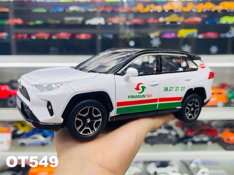 Mô hình xe độ dịch vụ taxi Toyota RAV4 Vinasun tỉ lệ 1:24 Alloy Autono1 OT549