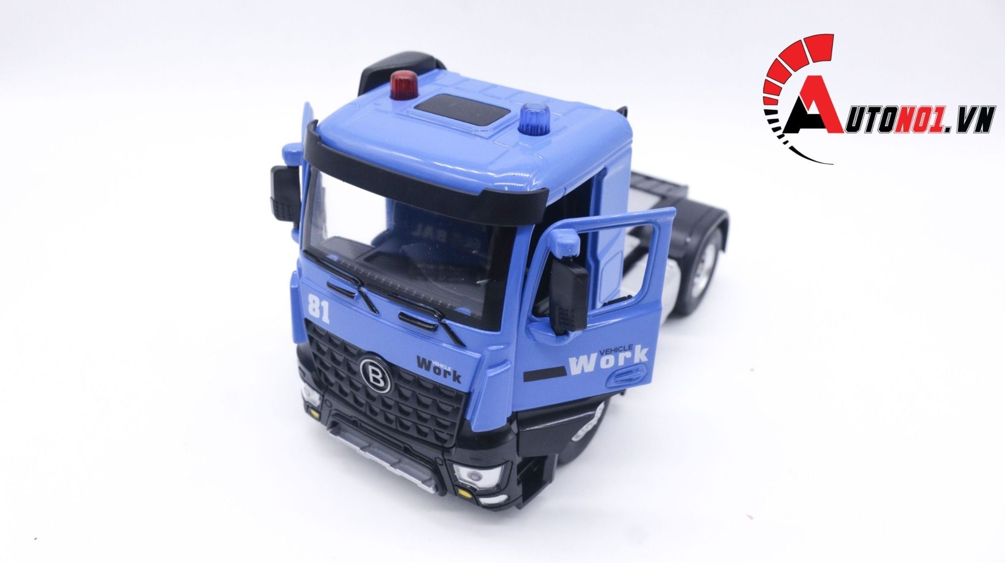  Mô hình xe container tỉ lệ 1:24 đầu kim loại - thùng xe nhựa Metal DieCast OT195 