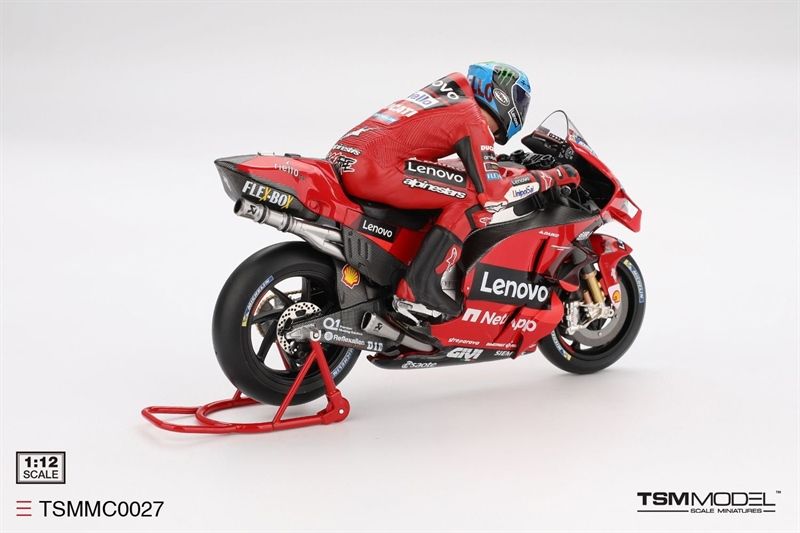 Mô hình xe mô tô cao cấp Ducati Desmosedici GP22 No.63 Ducati Lenovo Team Moto GP 2022 GRAN PREMIO D'ITALIA Rider tỉ lệ 1:12 TSM TSMMC0027
