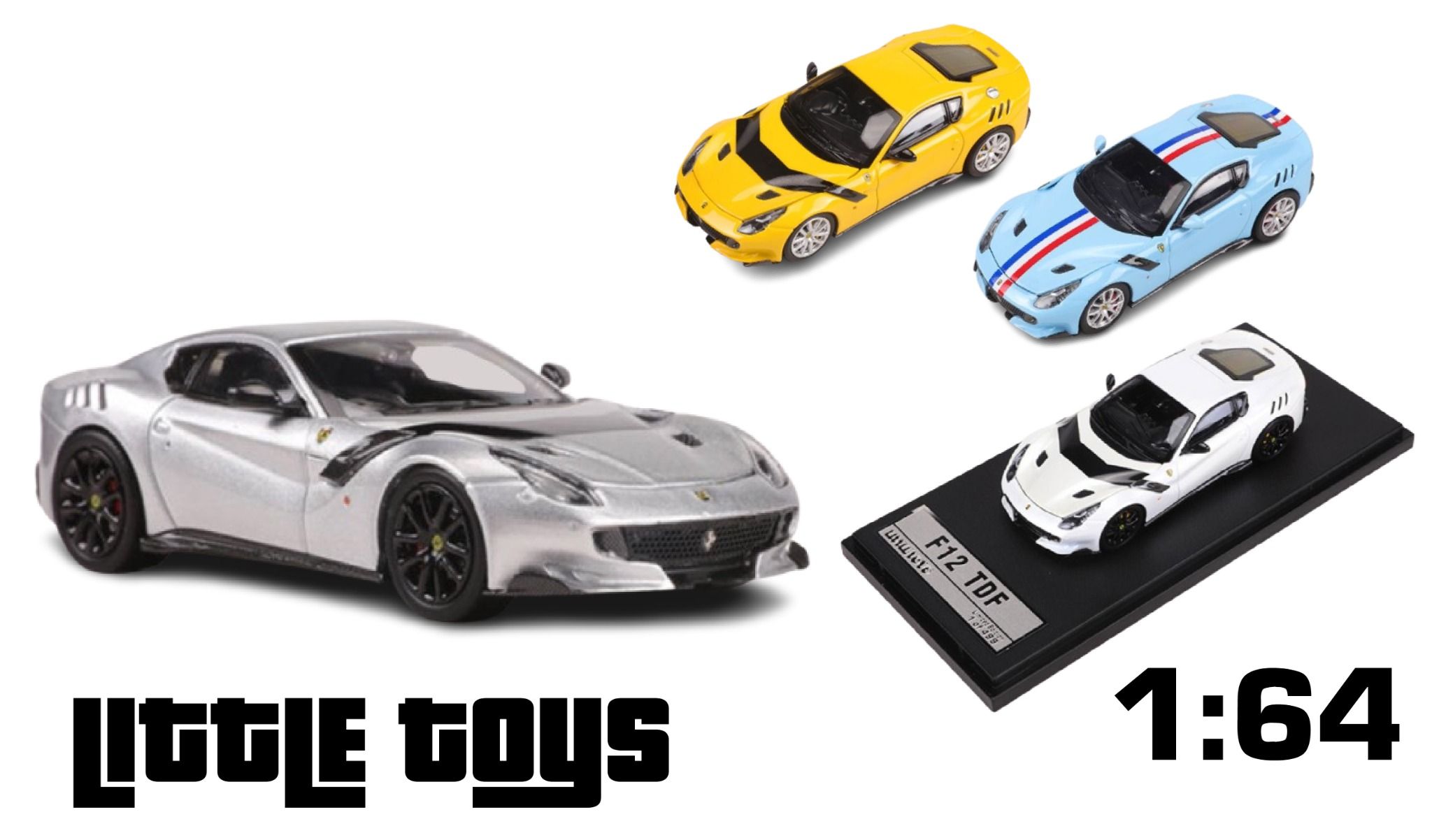 Mô hình xe Ferrari F12 TDF tỉ lệ 1:64 hộp mica SH Little Toy OT64026