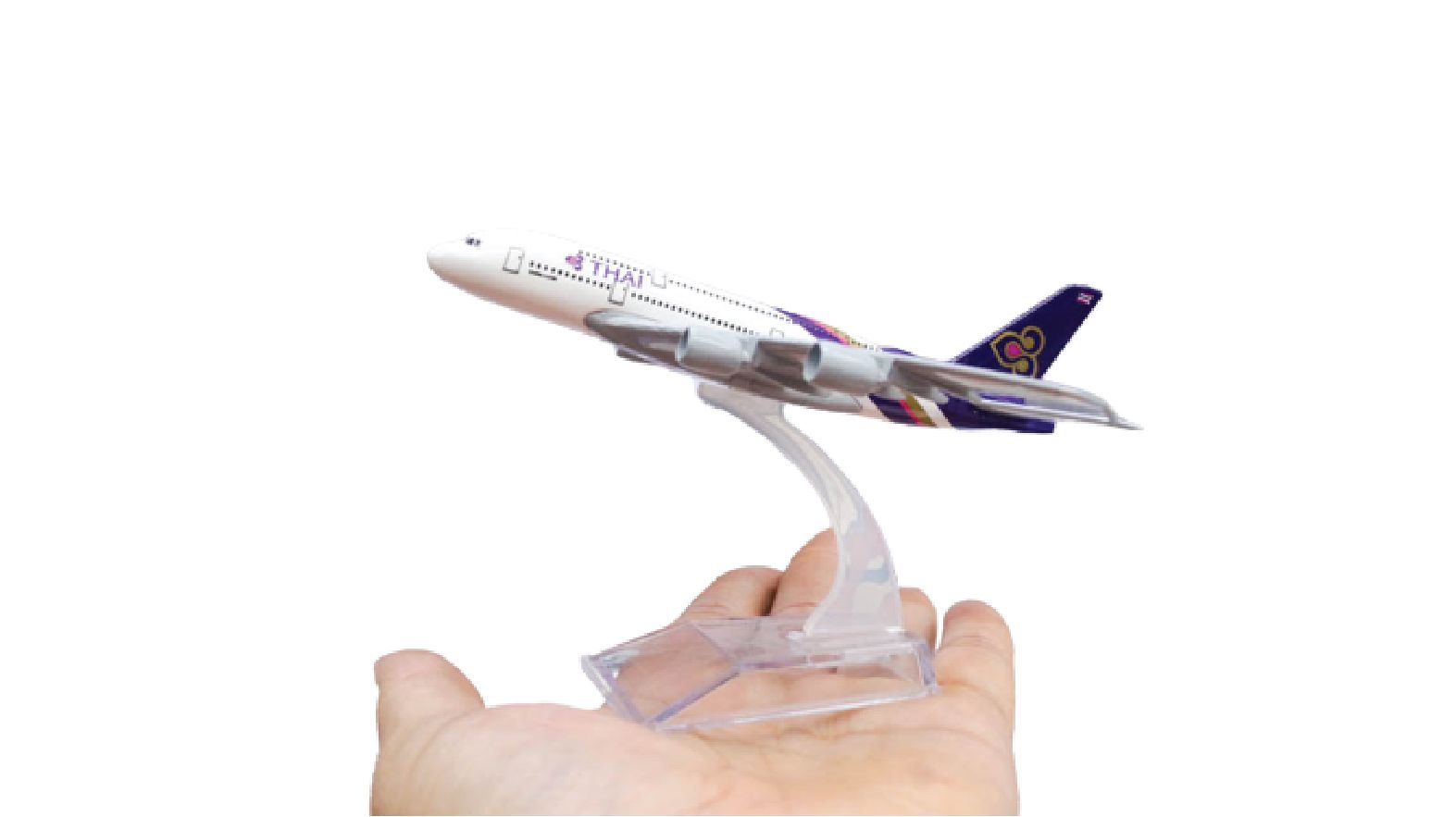 Mô hình máy bay Thai Airways Airbus A380 16cm MB16092
