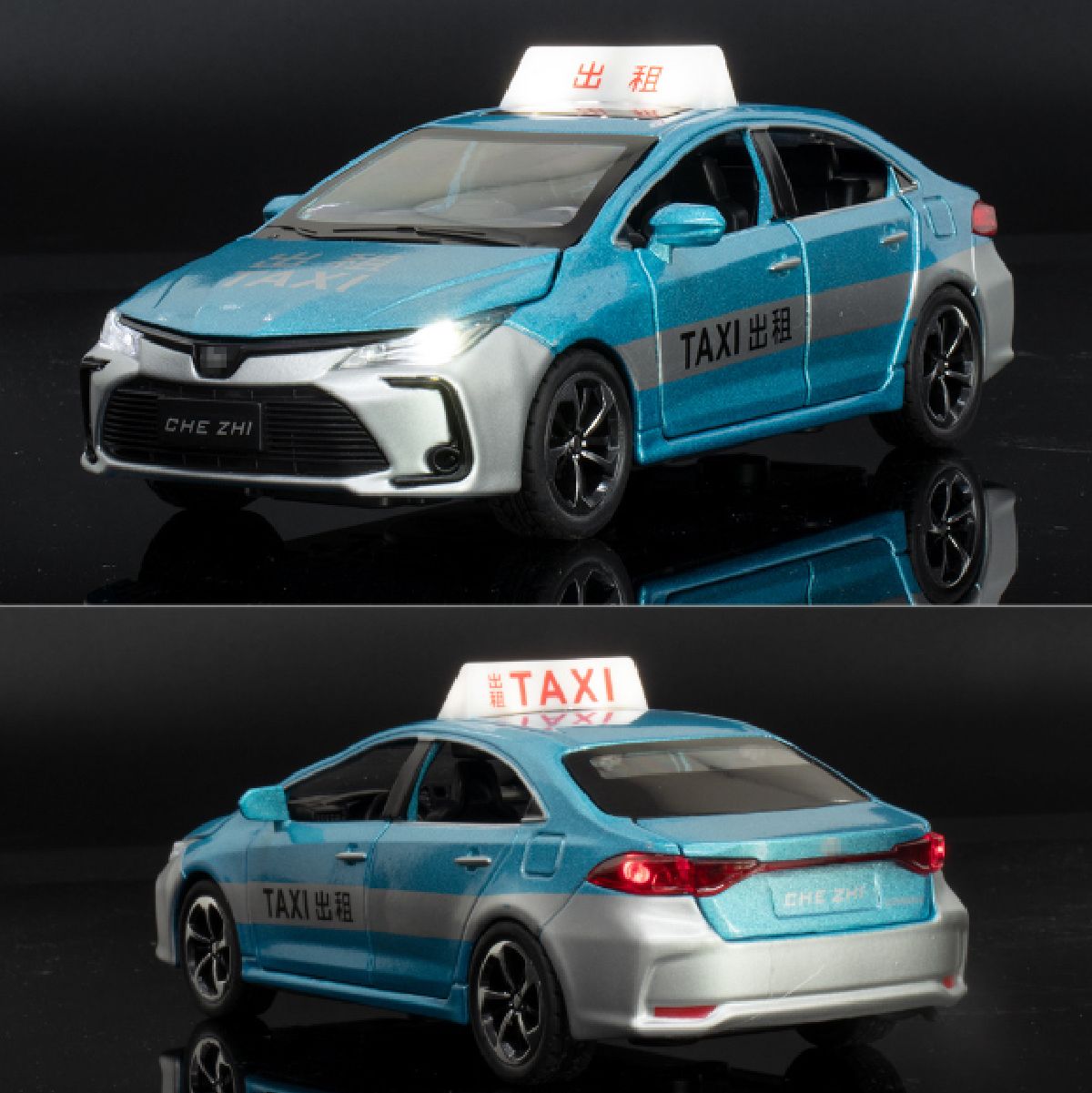 Mô hình xe ô tô Toyota Corolla sedan taxi tỉ lệ 1:32 Alloy model OT224