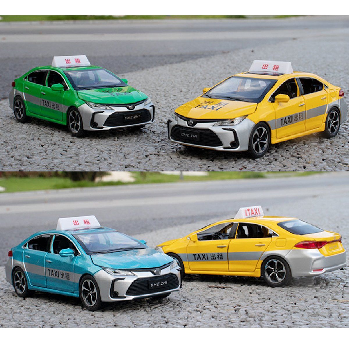 Mô hình xe ô tô Toyota Corolla sedan taxi tỉ lệ 1:32 Alloy model OT224
