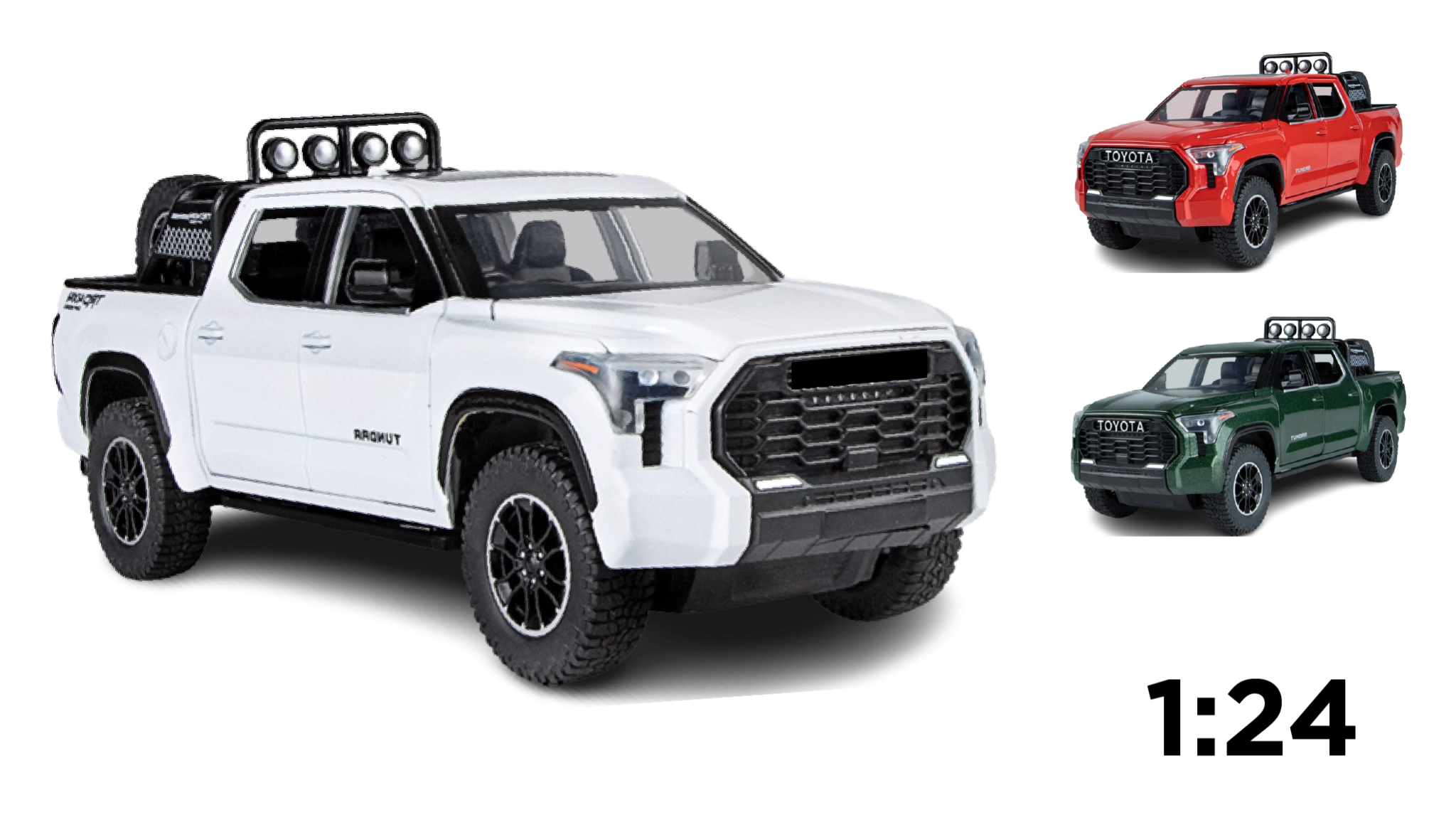 Mô hình xe bán tải Toyota Tundra TRD 4x4 1:24 Henteng model OT157