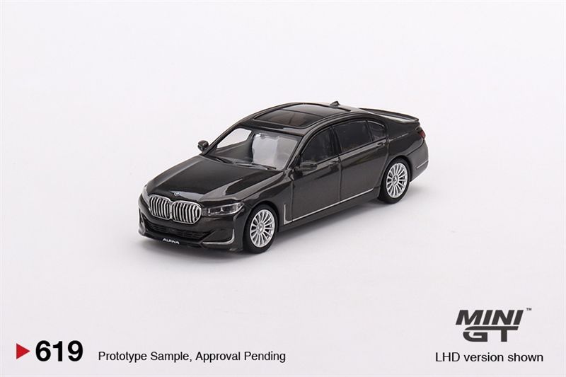 Mô hình xe BMW Alpina B7 xDrive Dravit Grey Metallic tỉ lệ 1:64 MiniGT MGT00619