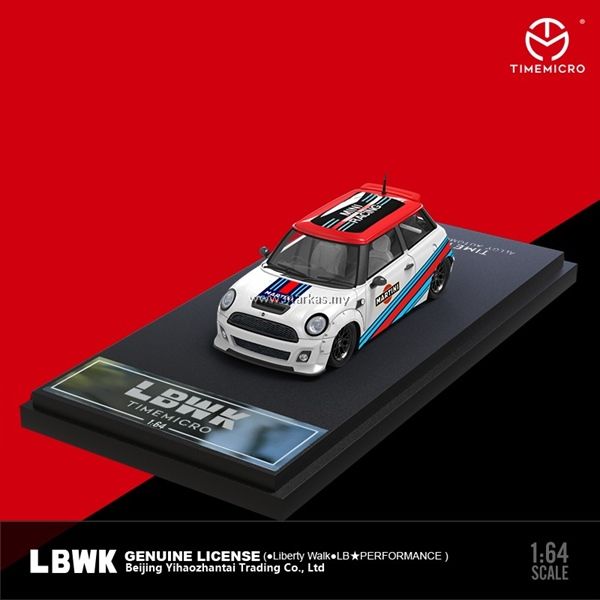 Mô hình xe Mini Cooper Martini racing LBWK Liberty Walk tỉ lệ 1:64 Time micro