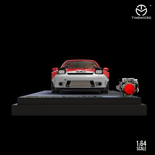 Mô hình xe Mazda RX-7 Marlboro tỉ lệ 1:64 Time Micro TM641110-2