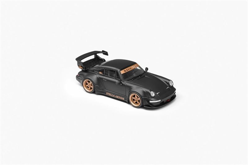 Mô hình xe Porsche Rauh Welt 964 RWB Matt black wide body limited edition 500pcs tỉ lệ 1:64 Decode BSC OT64252
