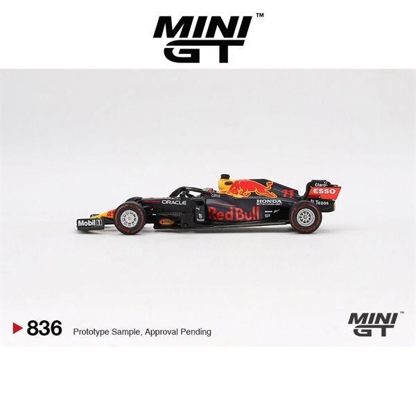 Mô hình xe Red Bull RB16B #11 Sergio Pérez 2021 Azerbaijan Grand Prix Winner bản card tỉ lệ 1:64 MINIGT MGT00836-CH