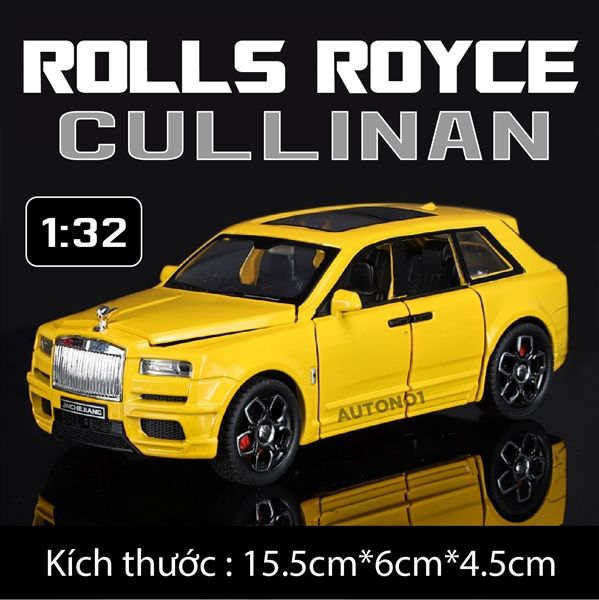Mô hình xe Rolls Royce Cullinan full open, có đèn và âm thanh tỉ lệ 1:32 JincheJiang Model OT455