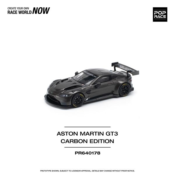 Mô hình xe ASTON MARTIN VANTAGE GT3 - CARBON EDITION tỉ lệ 1:64 Poprace PR640178