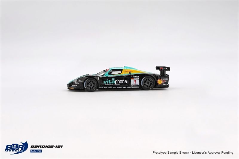 Mô hình xe Maserati MC12 Competizione #1 Vitaphone Racing Team 2008 Spa 24 Hrs. Winner tỉ lệ 1:64 BBR model BBRDIE6421