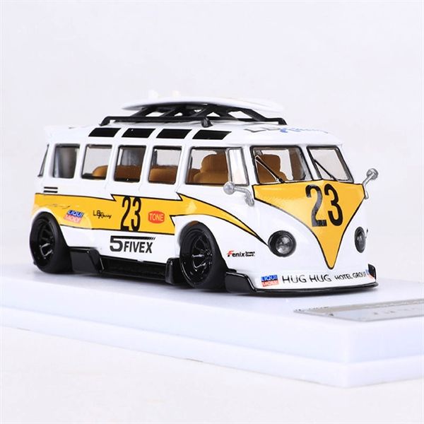Mô hình xe buýt Volkswagen VW T1 Lightning có hộp mica tỉ lệ 1:64 LMLF OT64019