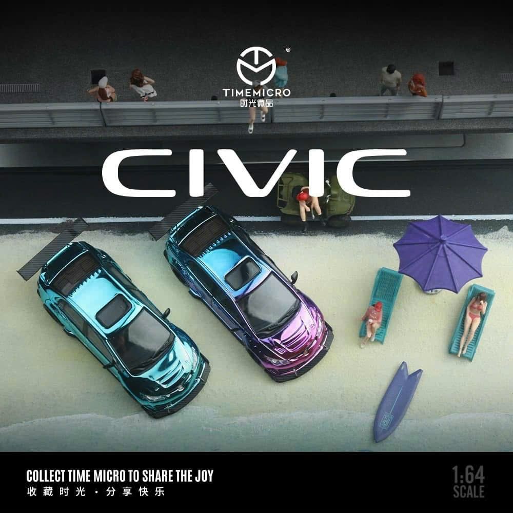 Mô hình xe Honda Civic Upgraded limited to 999 sets tỉ lệ 1:64 Time micro