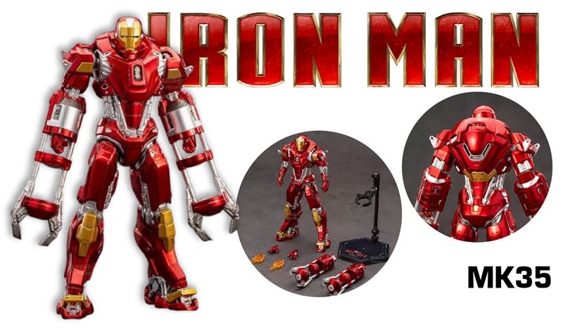Mô hình nhân vật Marvel Iron man người sắt Mark 35 MK35 SHF Iron man 3 tỉ lệ 1:10 23CM ZD Toys FG262