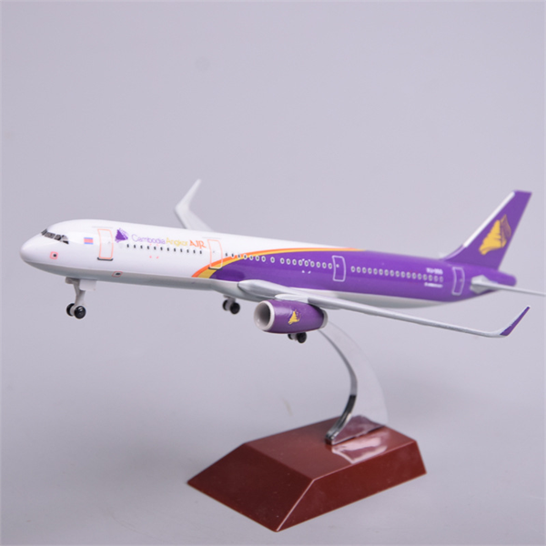 Mô hình máy bay Cambodia Angkor Air Airbus A321 kích thước 20cm MB20082