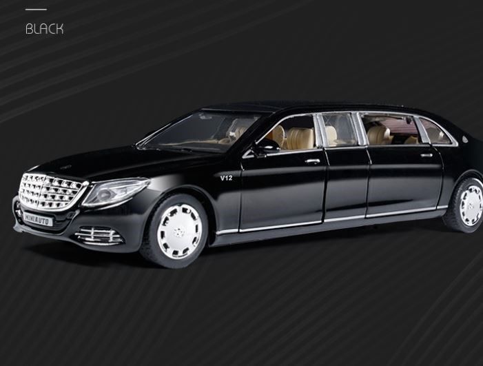 Mô hình xe Mercedes Maybach S600 Pullman tỉ lệ 1:32 Miniauto 3221A 3221B OT279