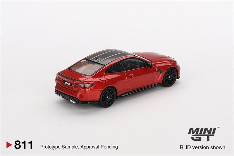 Mô hình xe BMW M4 Competition (G82) Sakhir Orange bản card tỉ lệ 1:64 MiniGT MGT00811-BL