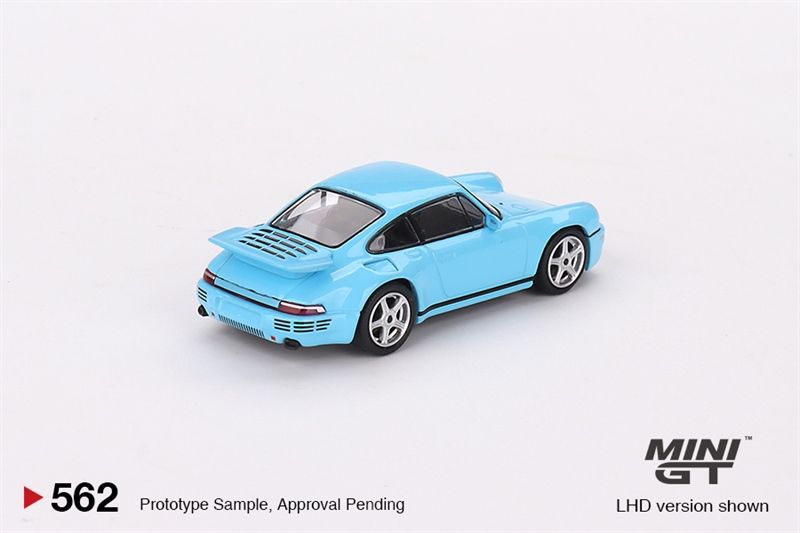 Mô hình xe Porsche RUF CTR Anniversary Bayrisch Himmelblau tỉ lệ 1:64 MiniGT