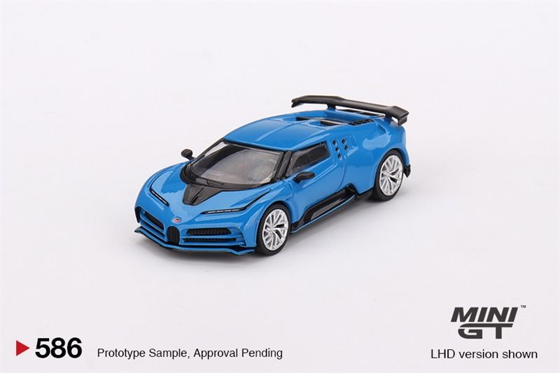 Mô hình xe Bugatti Centodieci blue sky bản card tỉ lệ 1:64 MiniGT MGT00586
