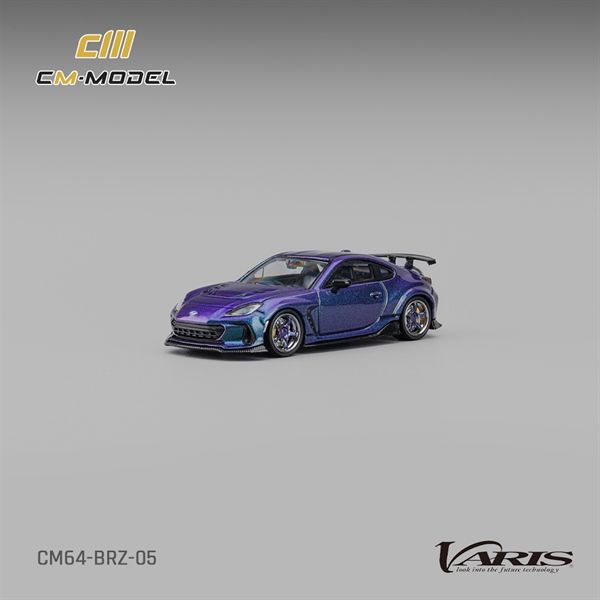 Mô hình xe Subaru BRZ Varis Widebody purple kèm bánh thay thế tỉ lệ 1:64 CM model CM64-BRZ-05