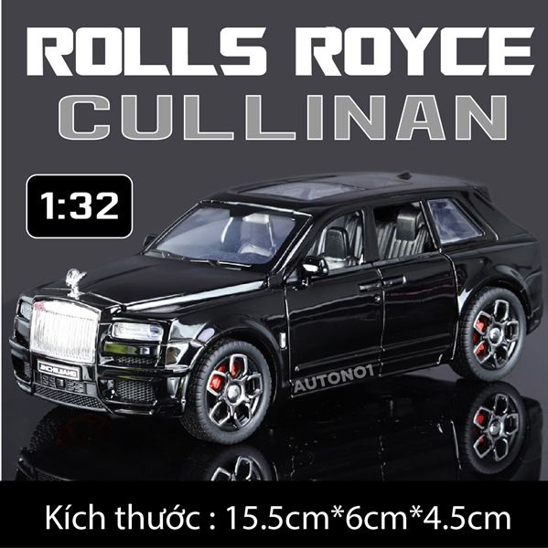 Mô hình xe Rolls Royce Cullinan full open, có đèn và âm thanh tỉ lệ 1:32 JincheJiang Model OT455